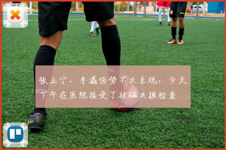张玉宁、李磊伤势不太乐观，今天下午在医院接受了核磁共振检查